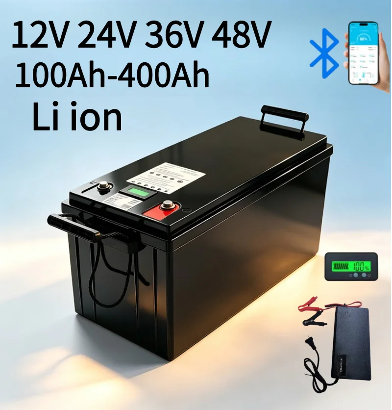12V 100Ah Lifepo4 Bluetooth Bms - Bluetooth BMS Li-ion/LiFePO4 Batterijpakket 12V 24V