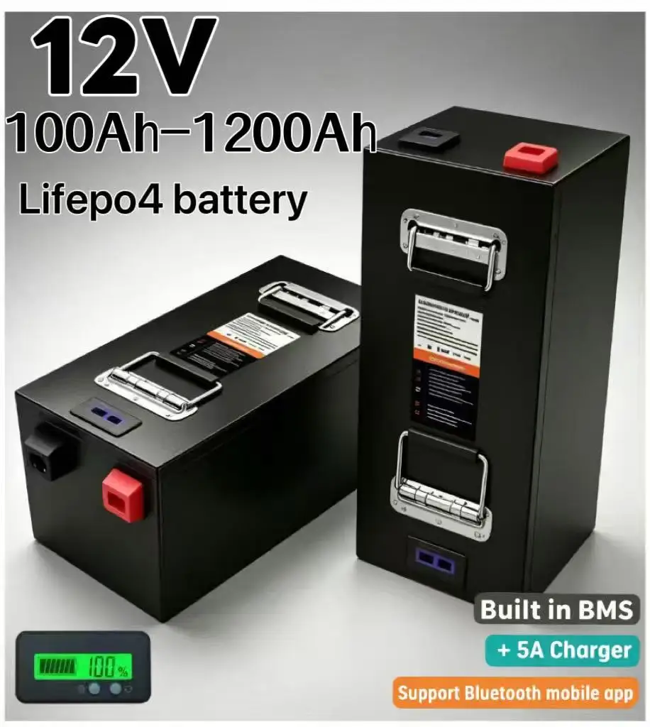 12V 100Ah Lifepo4 Bluetooth Bms - LiFePO4 lithium-batterij 12V grote capaciteit 100Ah-1000Ah
