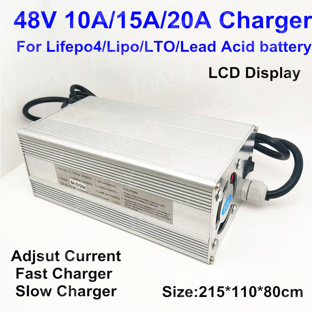 Lifepo4 Charger 48V 20A - 48V 10a 15a 20a Aanpassen Oplader