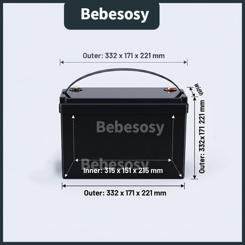 12V Batterij Behuizing DIY Mon - Lifepo4 Battery Box Diy 12V 100Ah recensie en prijs