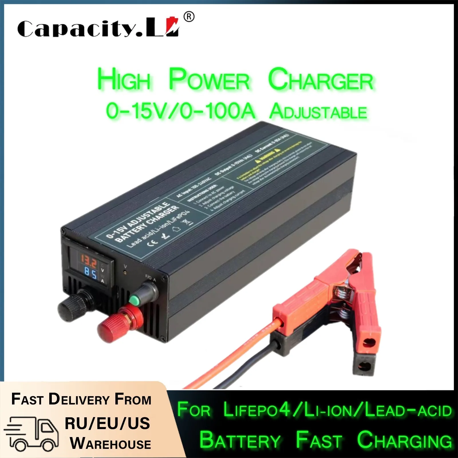 60A100A CC CV verstelbare batt - Lifepo4 Charger 48V 20A recensie en prijs