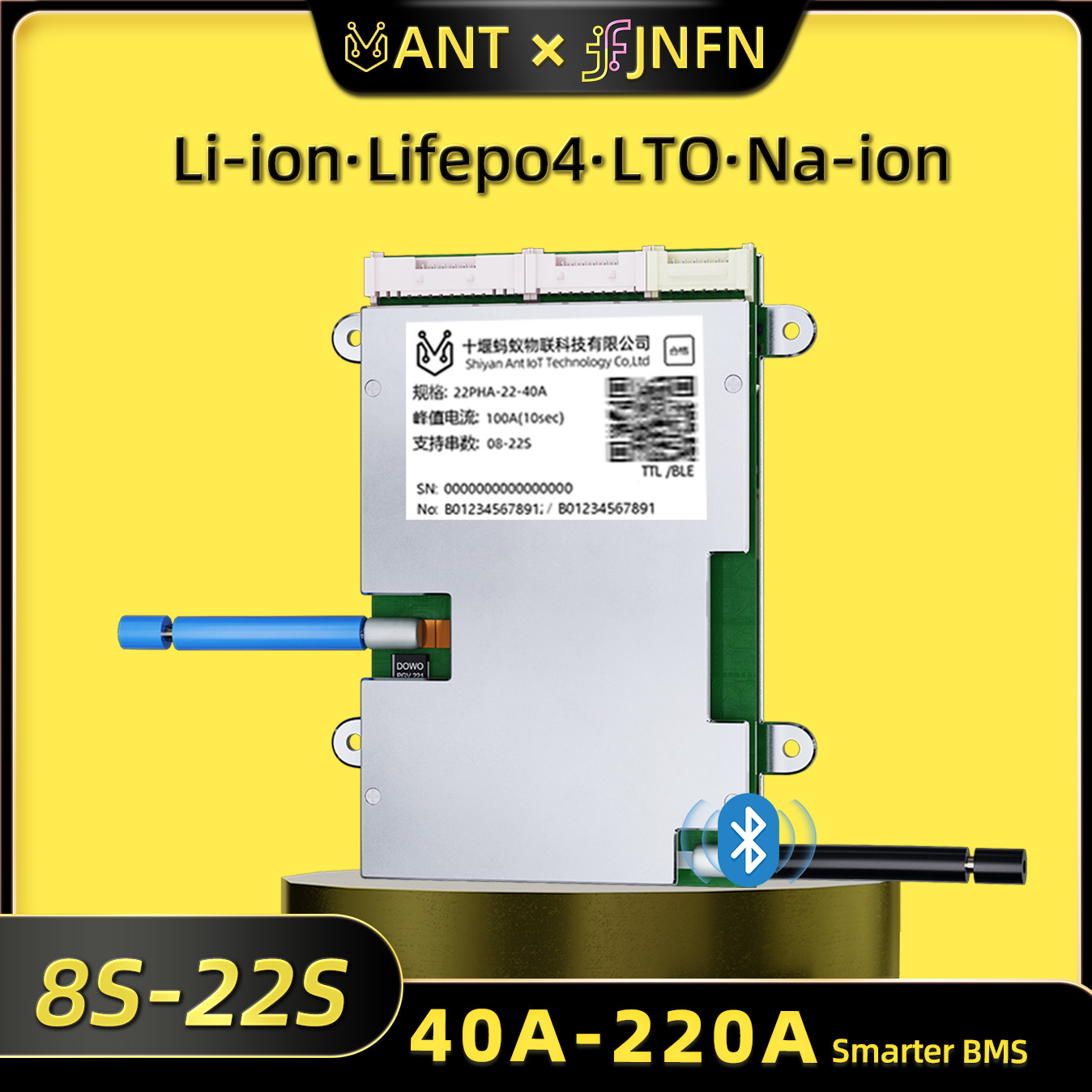 ANT 8S-22S BMS 8S 24V LiFePO4  - Smart Bms 16S 48V 200A Bluetooth recensie en prijs