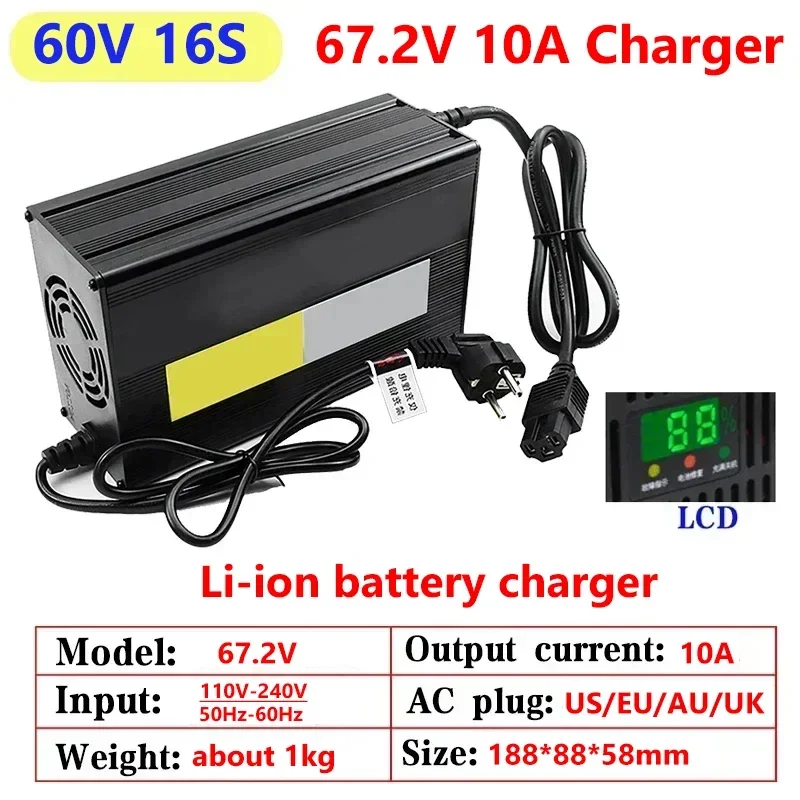 10a 48V 60V 72V Lithium Batter - Lifepo4 Charger 48V 20A recensie en prijs