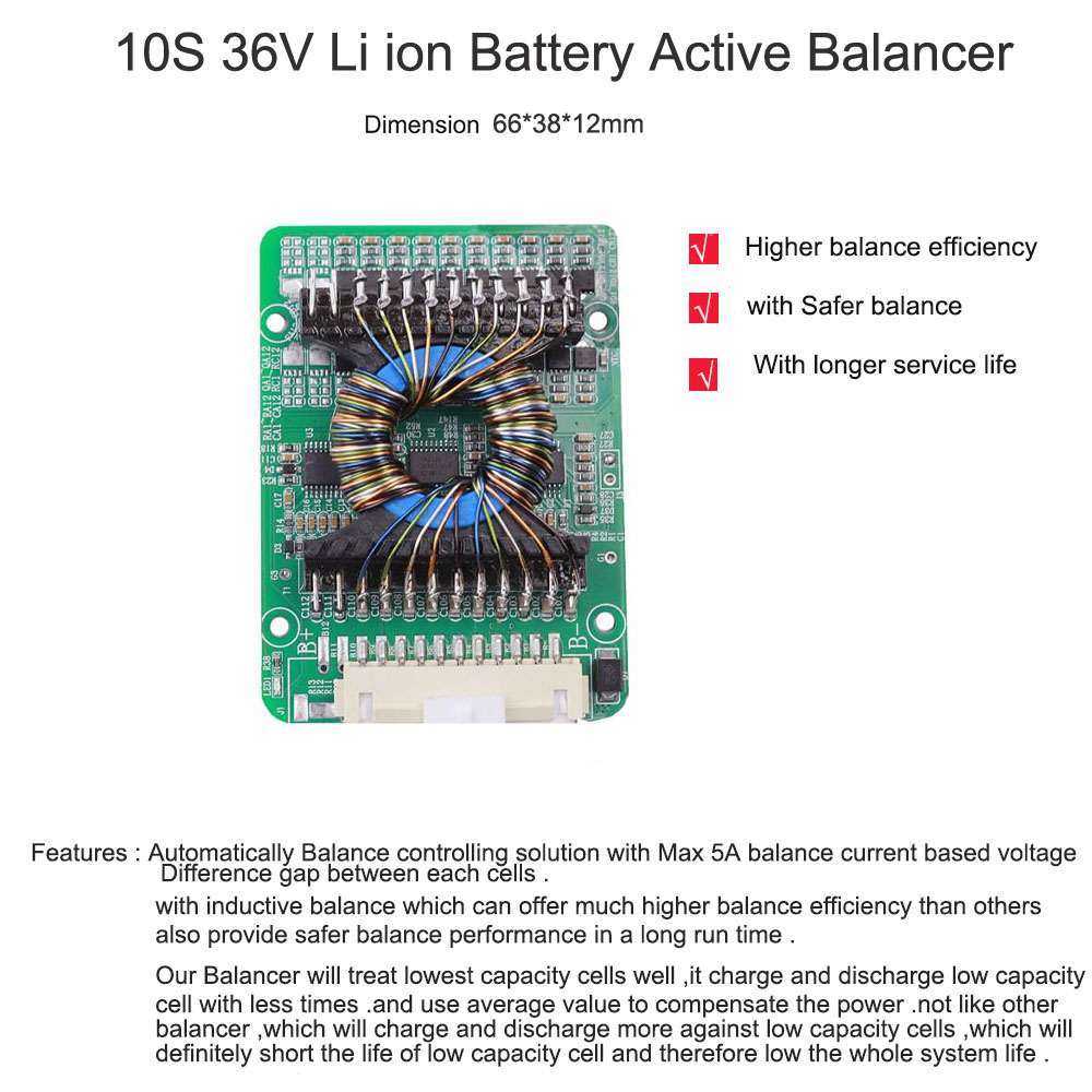 12V 36V 48V 60V 72V LifePo4 of - Battery Balancer 4S 12V Active Equalizer recensie en prijs