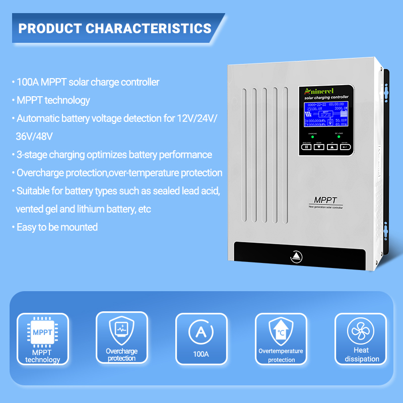 Aninerel 100A Solar Charge Con - Lifepo4 Battery 36V 100Ah recensie en prijs