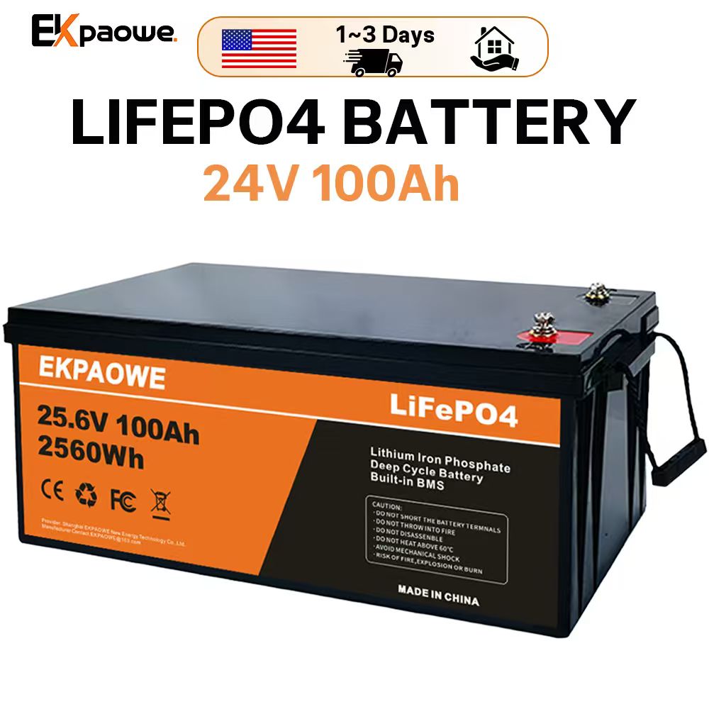 EKPAOWE 24V 25.6V 100AH LiFePO - Lifepo4 Battery 24V 100Ah Trolling Motor recensie en prijs