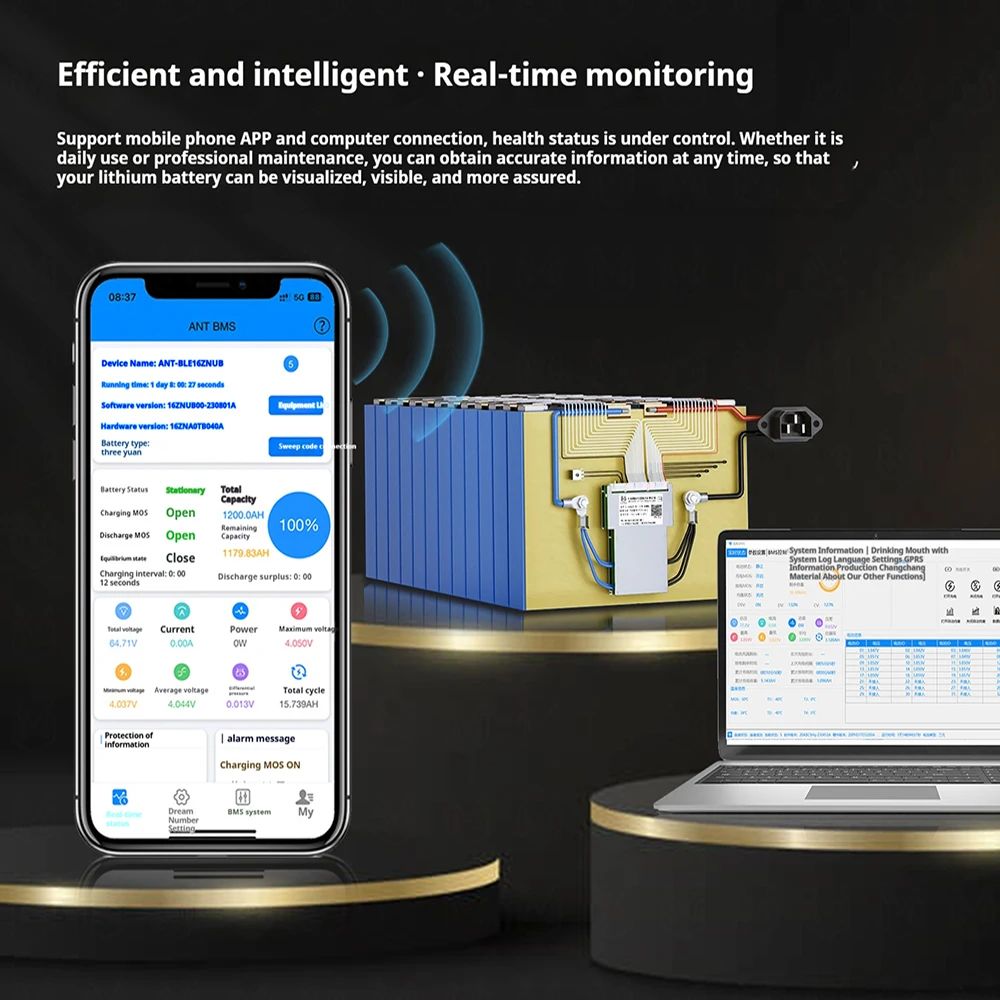 ANT BMS 10S-24S 12S 13S 14S 16 - Smart Bms 16S 48V 200A Bluetooth recensie en prijs