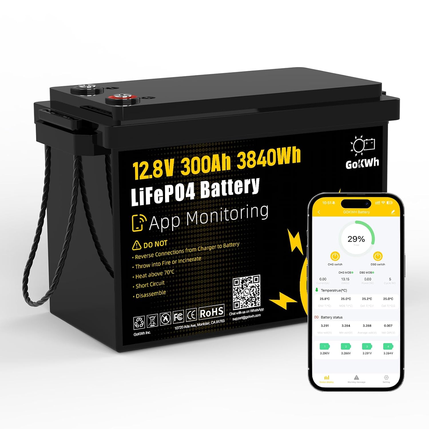 12V 300Ah LiFePO4-batterij met - Lifepo4 12V 300Ah Deep Cycle recensie en prijs