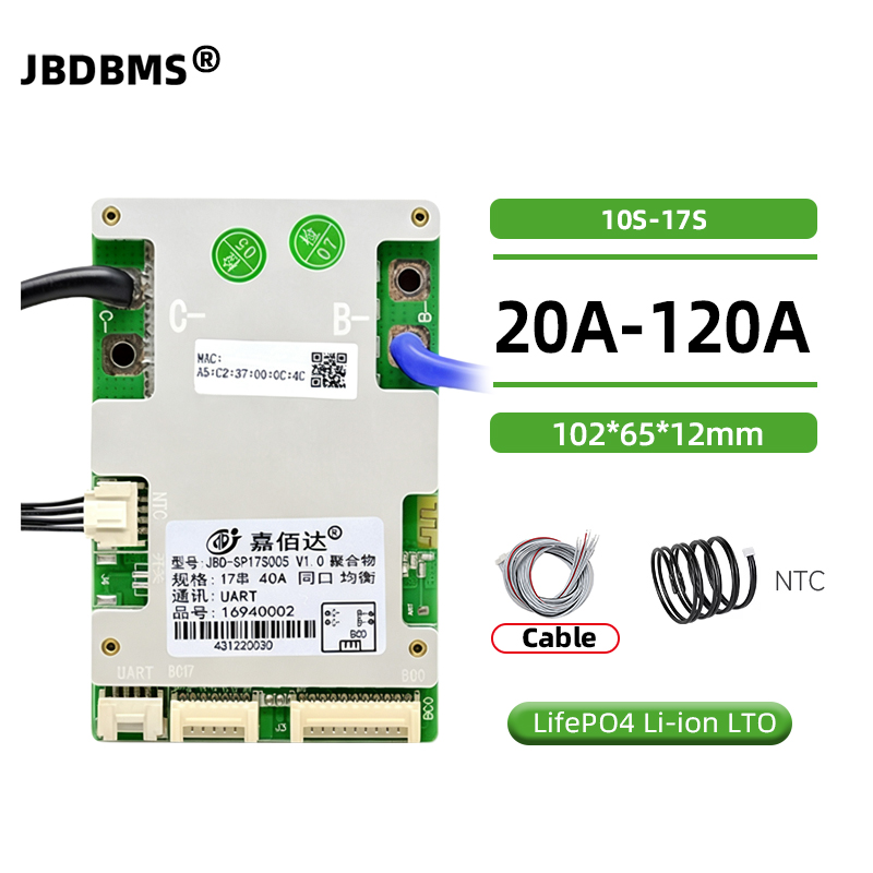 jbd smart bms 14s 10s 13s 17s  - Lifepo4 Battery 36V 100Ah recensie en prijs
