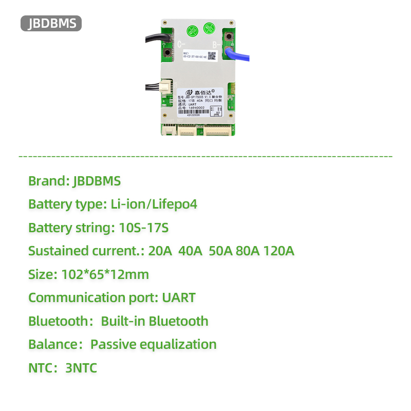jbd smart bms 14s 10s 13s 17s  - Lifepo4 Battery 36V 100Ah recensie en prijs
