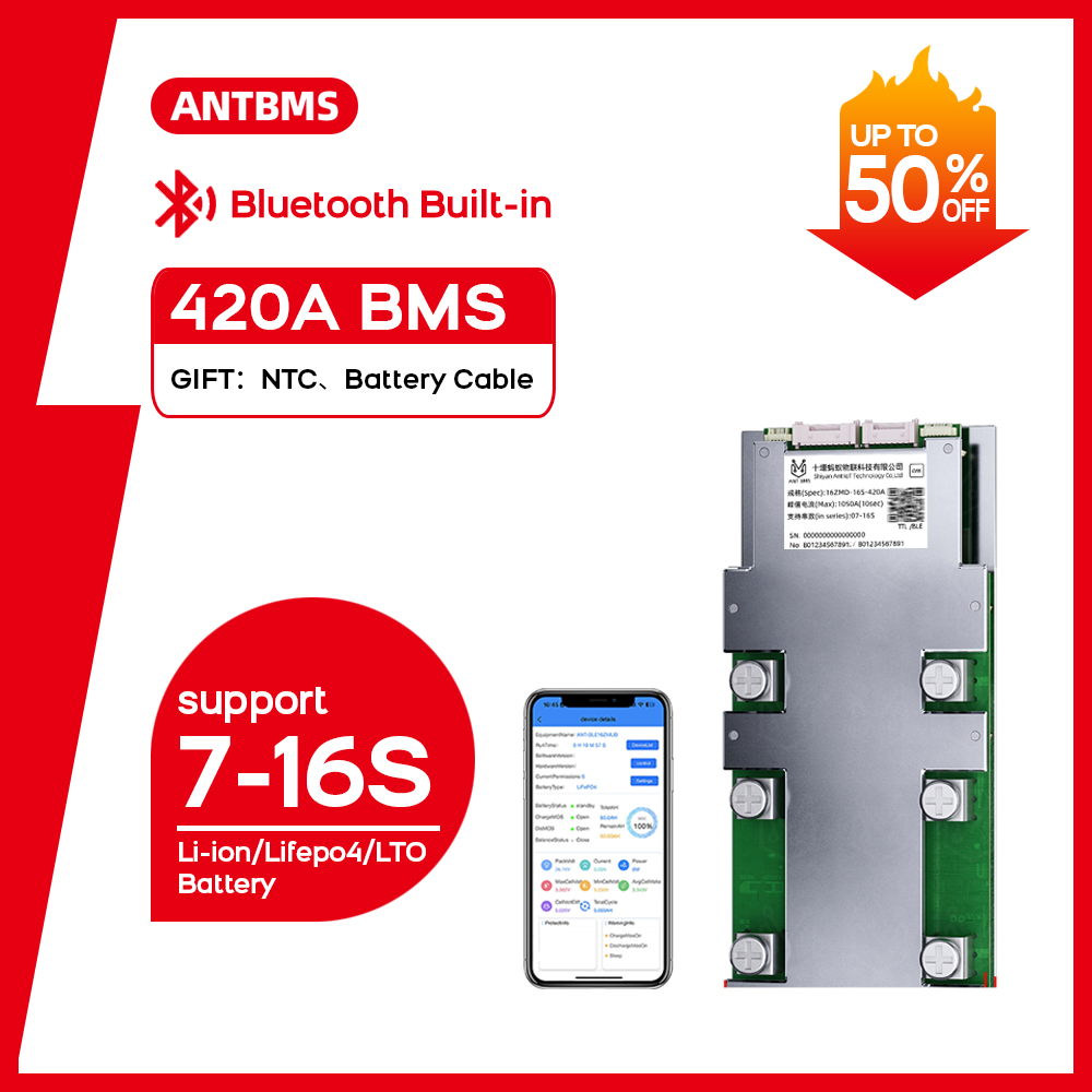 ANT smart BMS 7S-16S continu 4 - Smart Bms 16S 48V 200A Bluetooth recensie en prijs